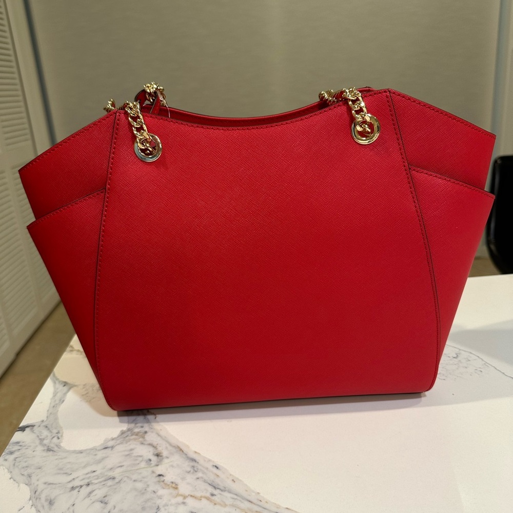 MICHAEL Michael Kors Jet Set Large Saffiano Leather Shoulder Bag NWT - Picture 8 of 11
